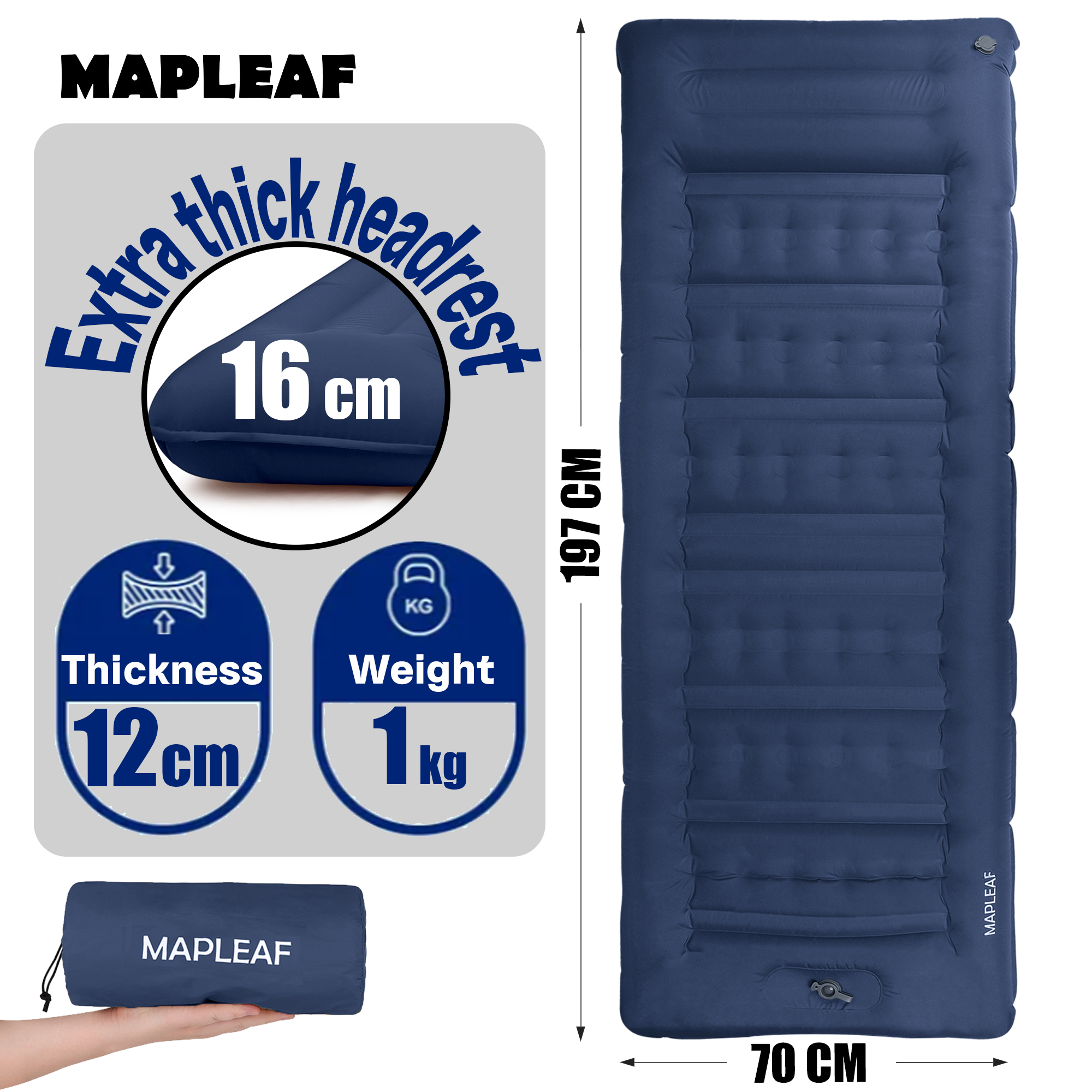 MAPLEAF 12cm Air Mattress Camp - Outdoor Camping Carpet avis et prix