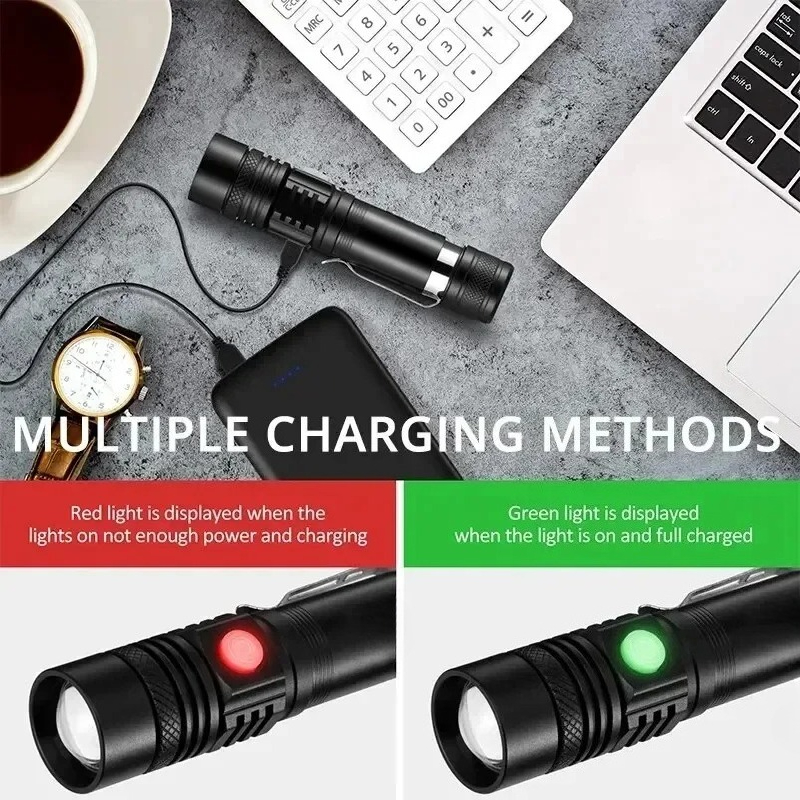 T6 LED Rechargeable Flashlight - Outdoor Camping Adventures avis et prix