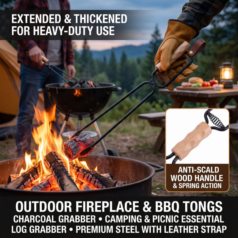 Firewood Tongs Metal Heat Resi - Outdoor Camping Burner avis et prix