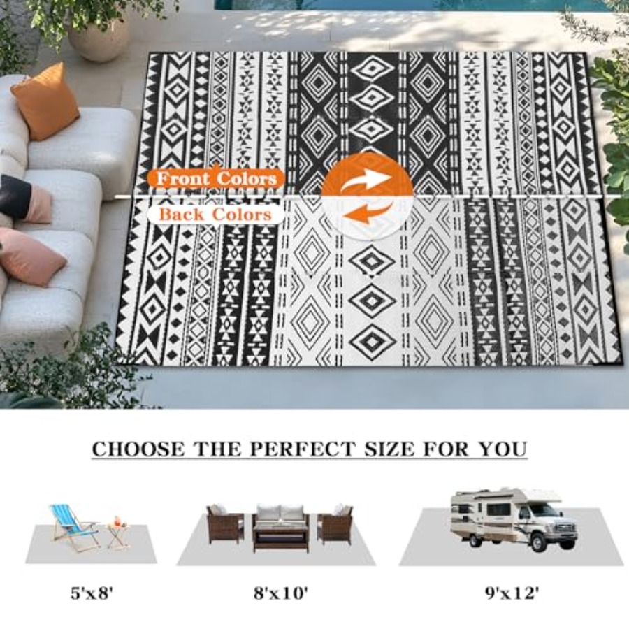 Outdoor 8x10 ft waterproof pat - Outdoor Camping Rugs 8X10 avis et prix