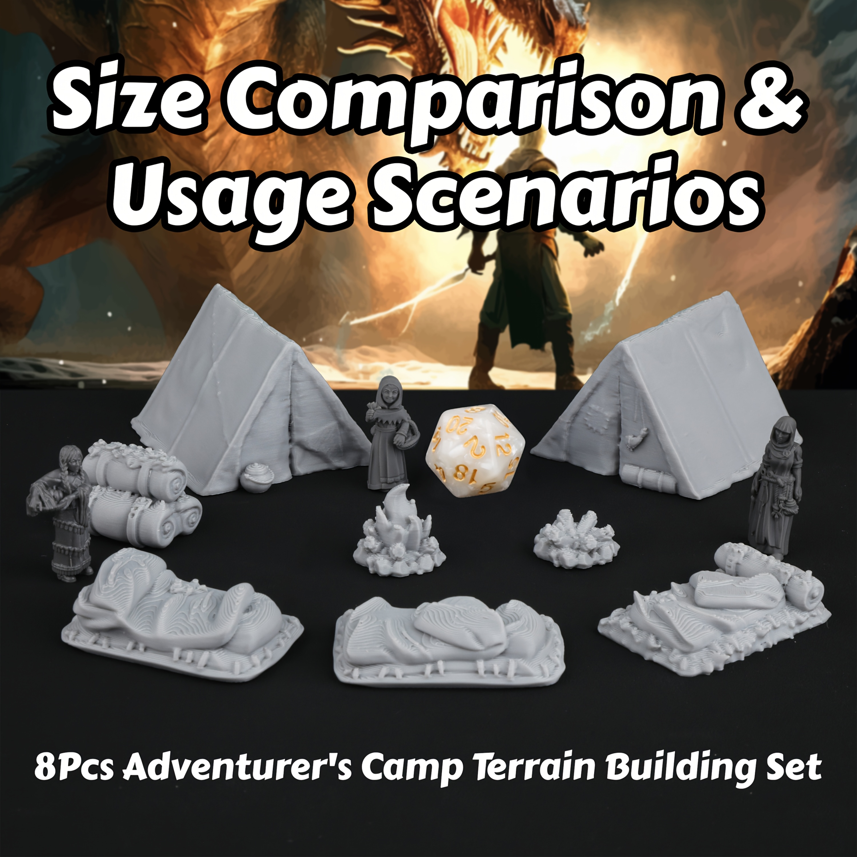 8pcs RPG Adventurer's Camp Min - Outdoor Camping Outfit avis et prix