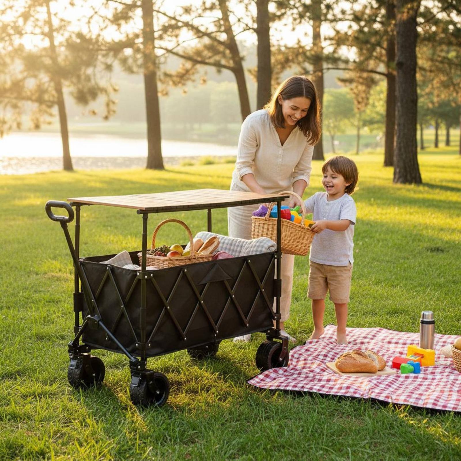 Foldable Camping Wagon Portabl - Jinli Outdoor Camping avis et prix