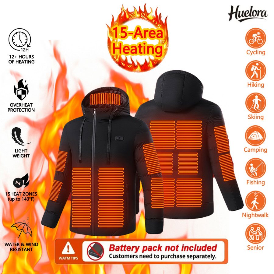 Huelora 11 Area Heated Jacket  - Outdoor Camping Jacket avis et prix