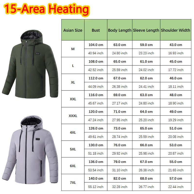 Huelora 11 Area Heated Jacket  - Outdoor Camping Jacket avis et prix