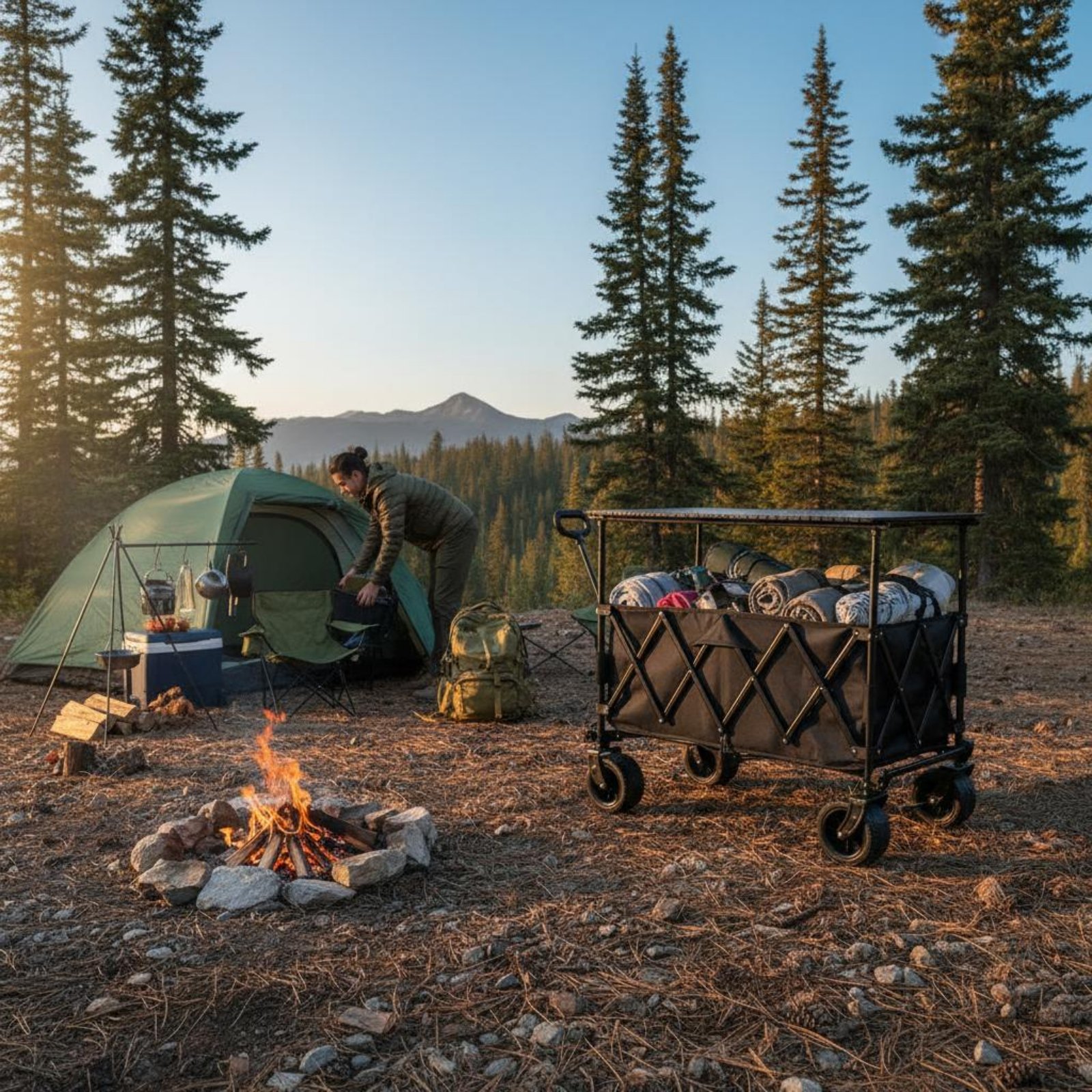 Foldable Camping Wagon Portabl - Jinli Outdoor Camping avis et prix