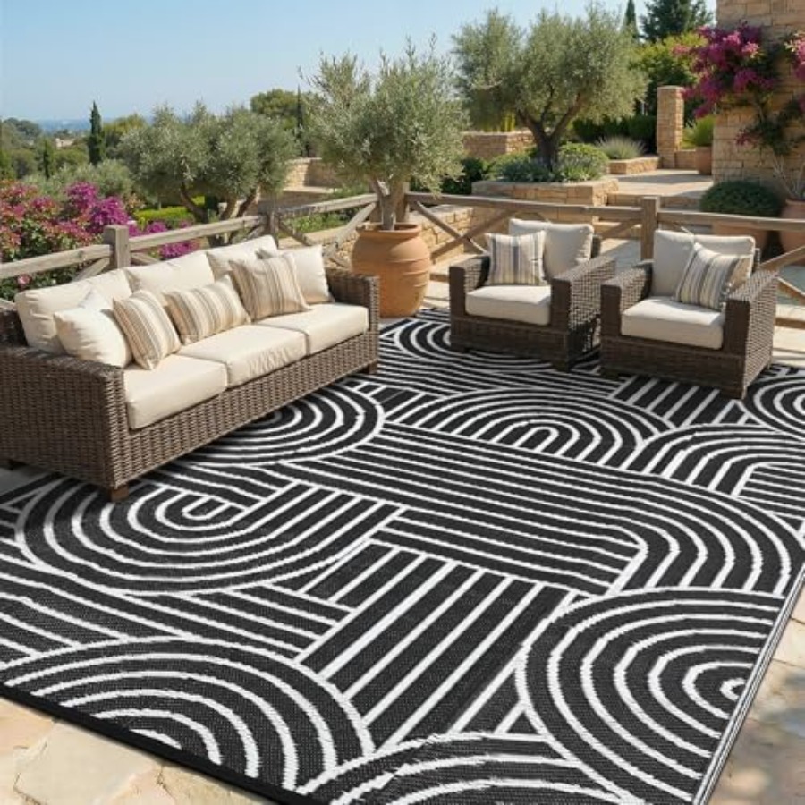 Reversible Rainbow Outdoor Rug - Outdoor Camping Rugs 8X10 avis et prix