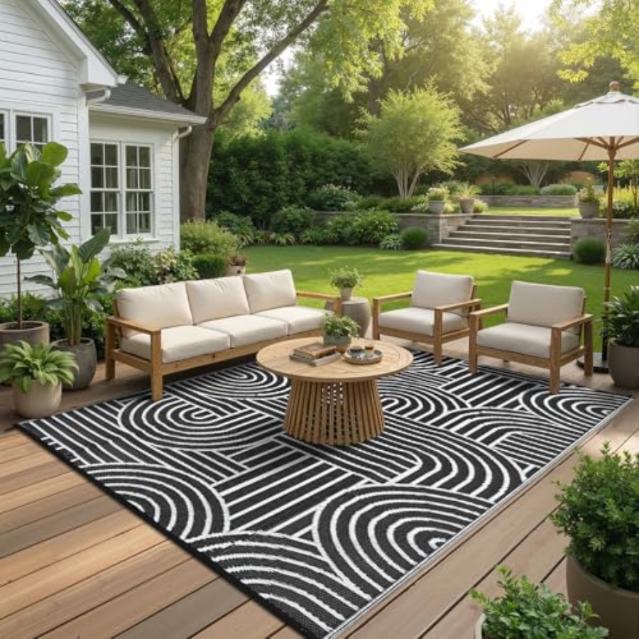 Reversible Rainbow Outdoor Rug - Outdoor Camping Rugs 8X10 avis et prix