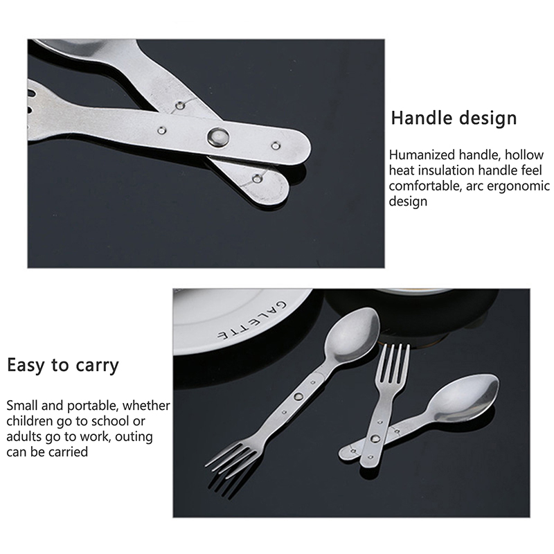 2-in-1 Fork Dessert Spoon Cutl - Outdoor Camping Dining Set avis et prix